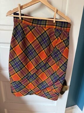 Tracy Reese Plaid Pencil Skirt sz 12